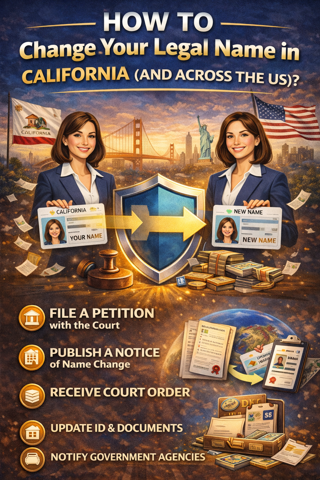  How to Change Your Legal Name in California (and acorss the US)?